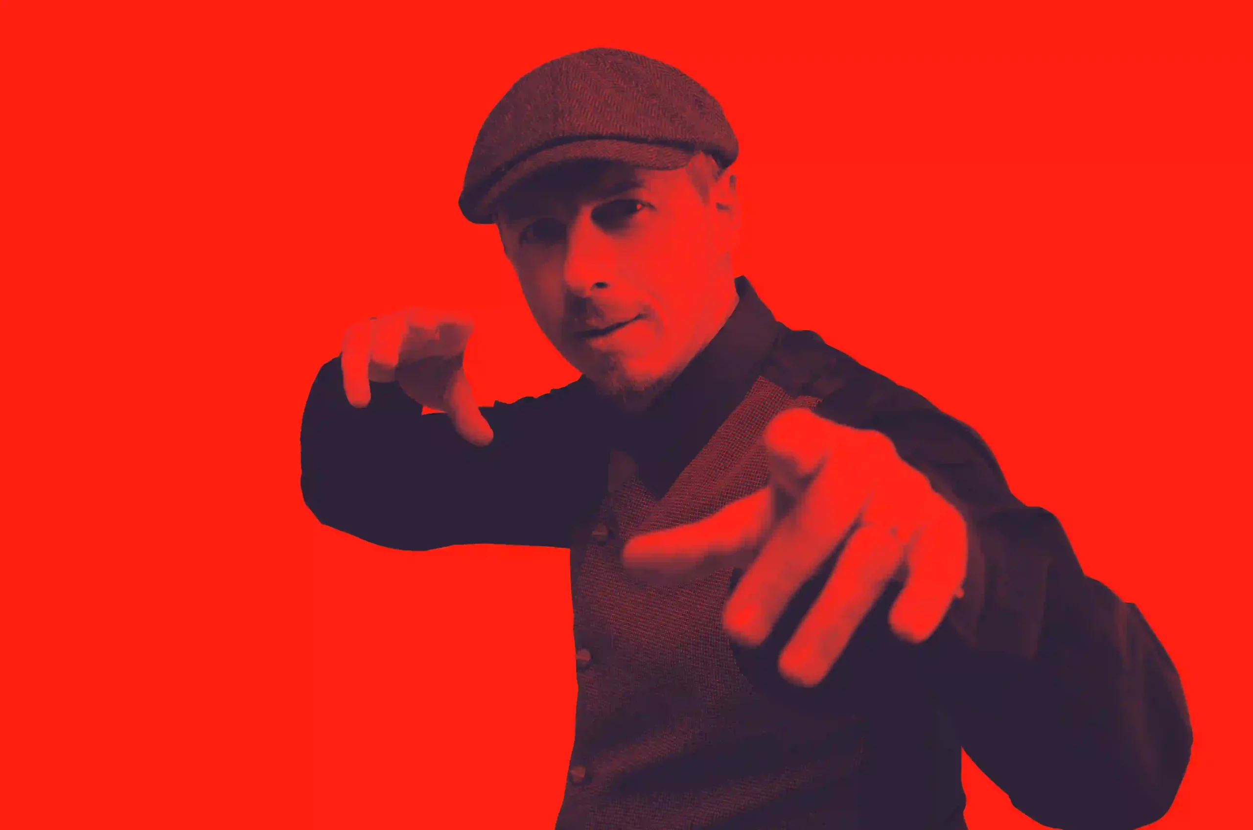 Pavlof dans le visuel horizontal du spectacle d’hypnose Voyage dans l’inconscient